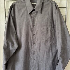 GEOFFREY BEENE Gray Classic Button Down Shirt
